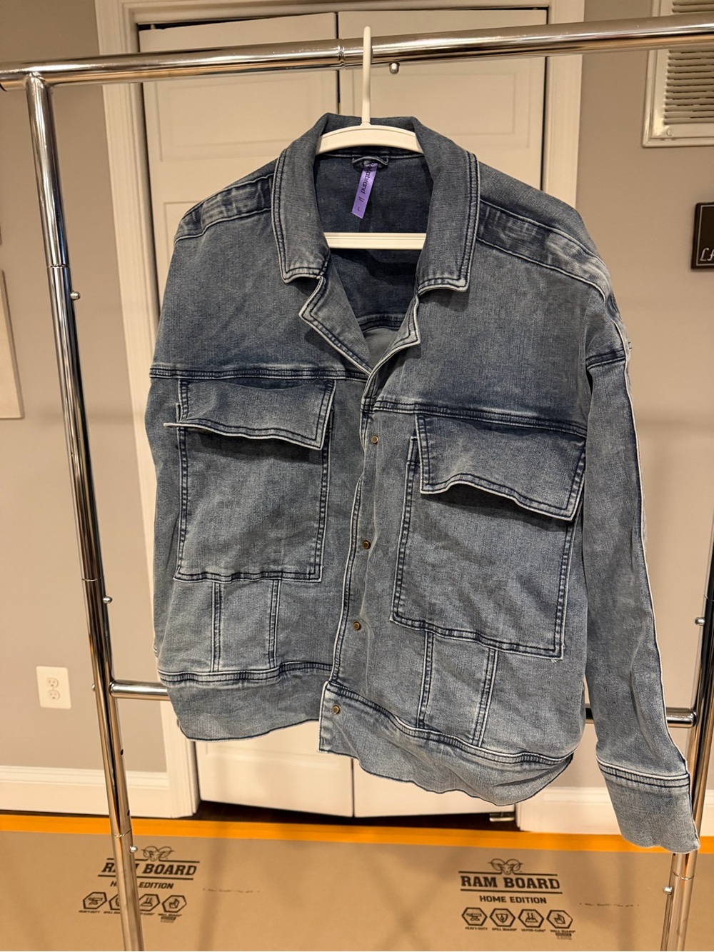 Women’s Washed Blue Denim Jacket - Unbranded